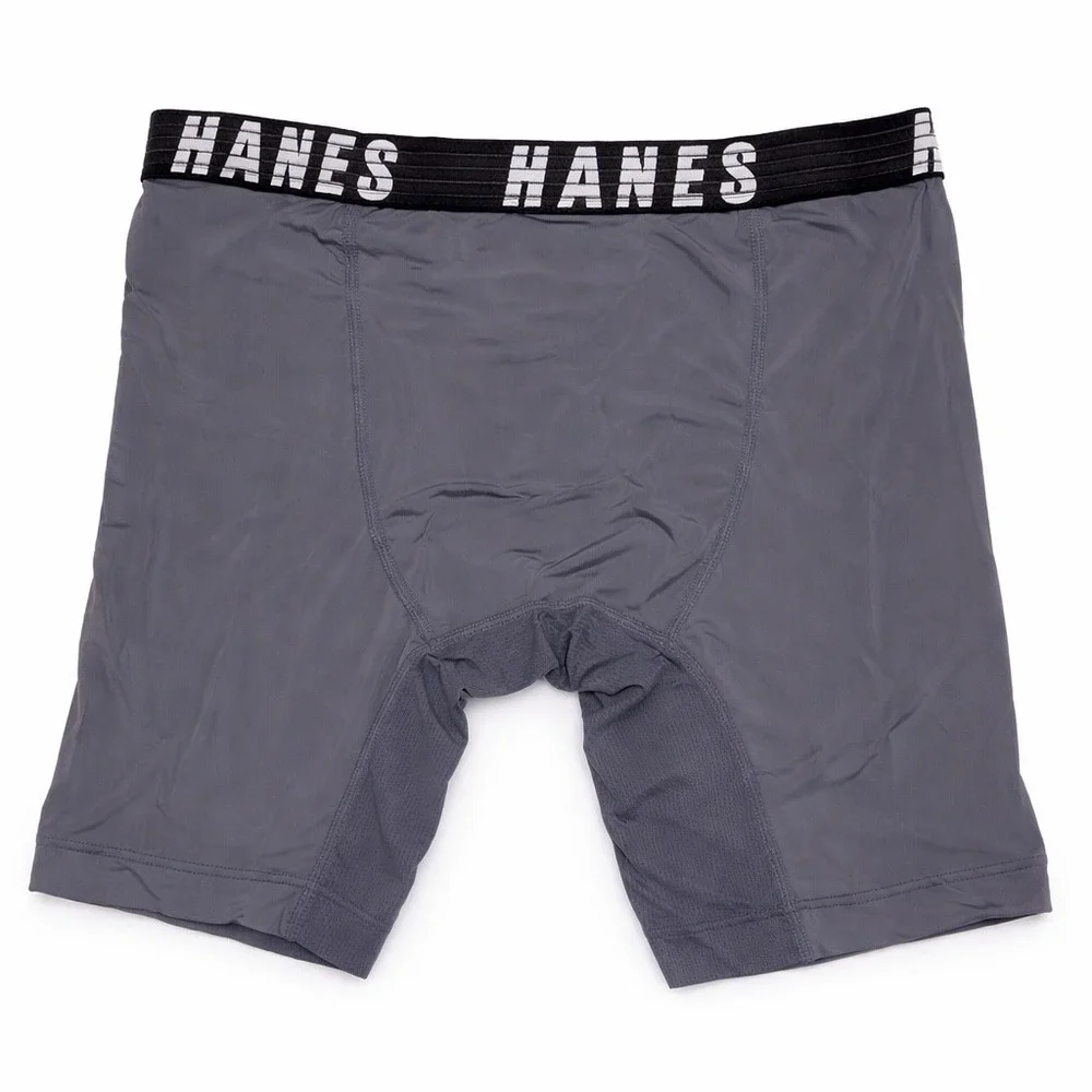 Hanes‎ Small (28-30) Moves X-Temp Performance Boxer Briefs 3-Pack Black Grey